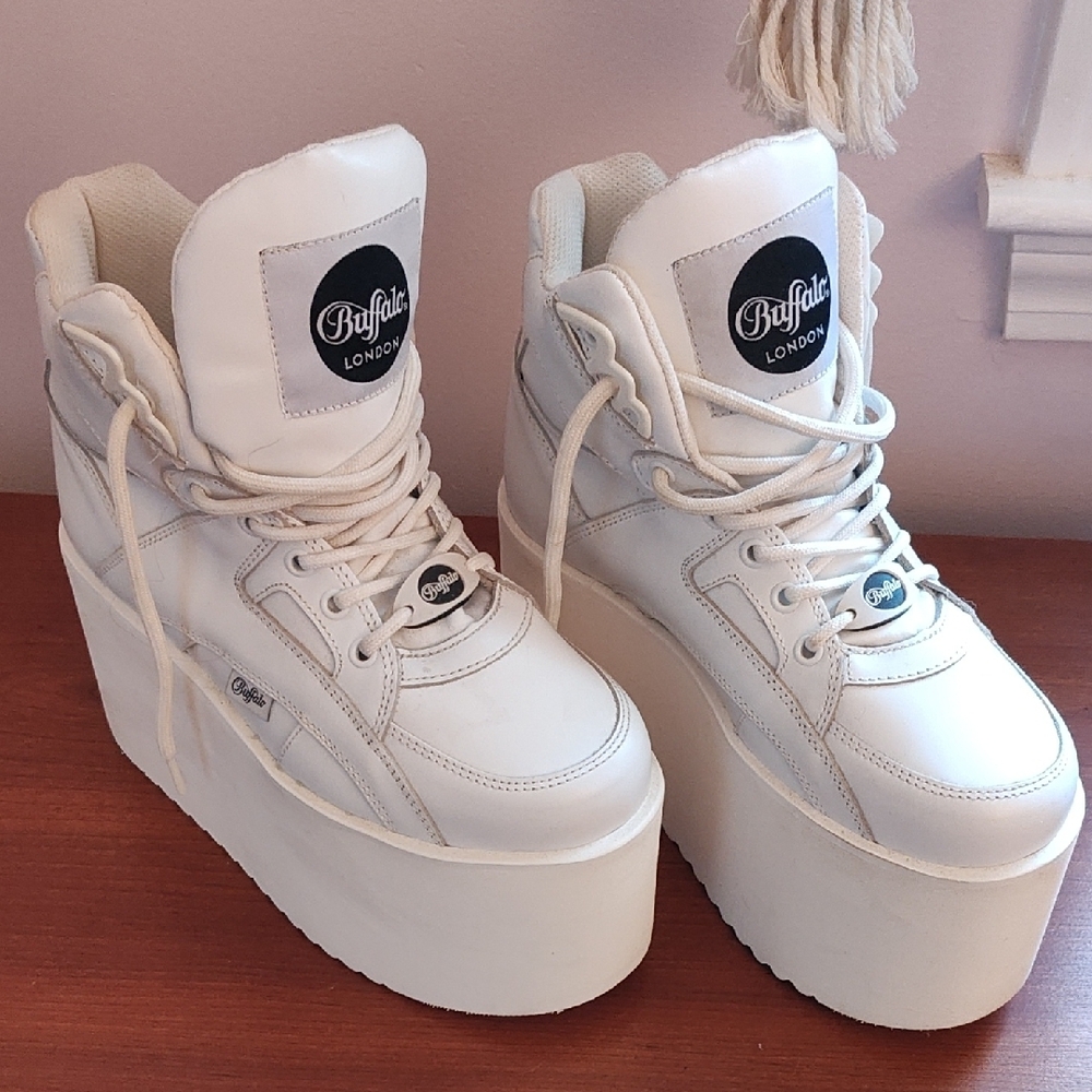 Women's White Platform Sneakers